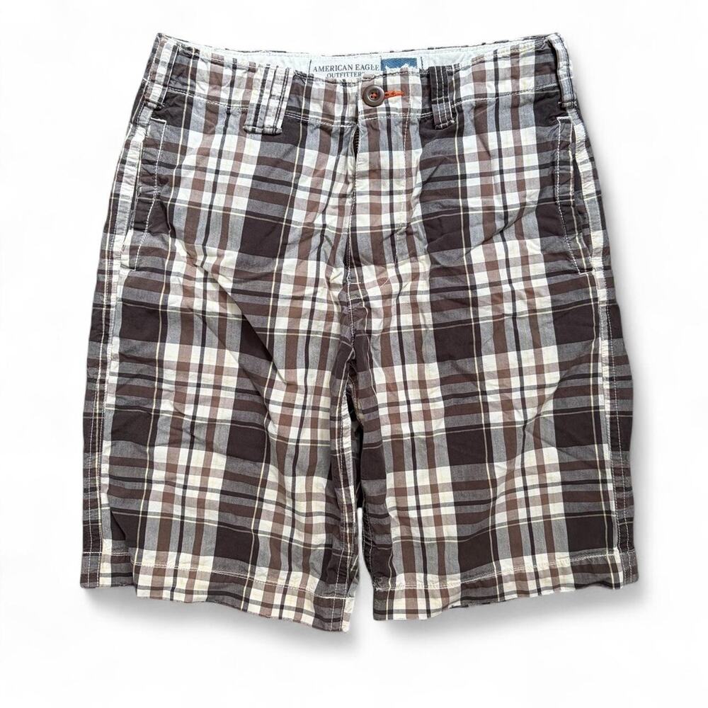 American Eagle Y2K Baggy Plaid Shorts Men’s 30x10 Grunge 2000s Mallcore